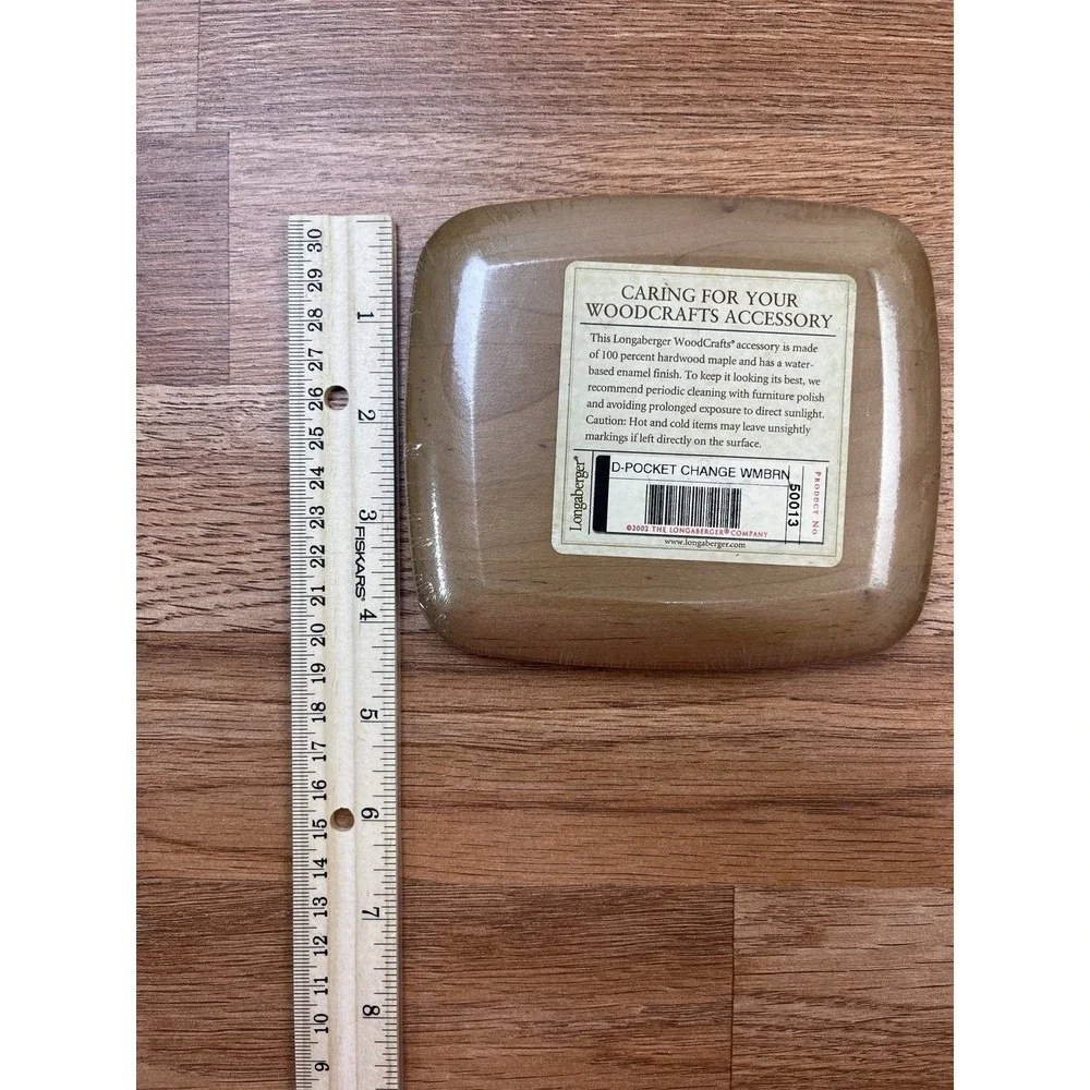 Longaberger WoodCraft Lid for Pocket Change Basket Warm Brown 50013 NEW LID ONLY